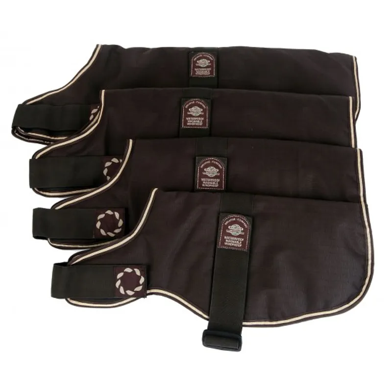 AniMate Padded Waterproof Dachshund Coat in Brown-1